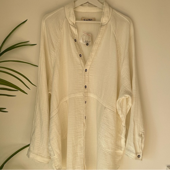 NEW Free People We The Free Summer Daydream Buttondown - Picture 12 of 15